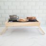 Mesa Para Café da Manhã Bandeja de Café na Cama com Pés Retráteis Madeira Pinus Natural Stolf - 7