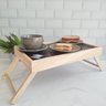 Mesa Para Café da Manhã Bandeja de Café na Cama com Pés Retráteis Madeira Pinus Natural Stolf - 2