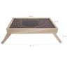 Mesa Para Café da Manhã Bandeja de Café na Cama com Pés Retráteis Madeira Pinus Natural Stolf - 3