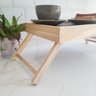 Mesa Para Café da Manhã Bandeja de Café na Cama com Pés Retráteis Madeira Pinus Natural Stolf - 4