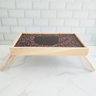 Mesa Para Café da Manhã Bandeja de Café na Cama com Pés Retráteis Madeira Pinus Natural Stolf - 5