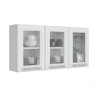 Armário Aéreo de Cozinha Branco 105cm 3 Portas com Vidro Luce - 2