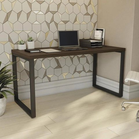 Mesa para Escritorio Estilo Industrial Mesa Computador 1,50m Pes de Aco F150 - Kappesberg