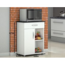 Fruteira Armário Suporte Bebedouro Gaveta Cozinha Chão Preto - 4