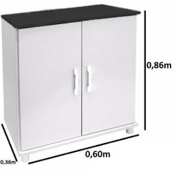 Armário Balcão 2 Portas Micro-ondas Bebedouro Multiuso Cozinha Lavanderia - 4