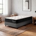 Ver imagem 2 de Cama Box Solteiro King Cinza + Colchão Molas Ensacadas Zidi Bahamas 96x203x61cm