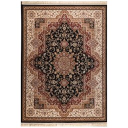 Tapete Alanya Des 02 Preto e Bege 0,80x3,90 Global Decor - 1