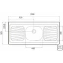 Ver imagem 2 de Pia Inox para Cozinha Tramontina Standard 105cmx52,5cmx12cm sem Válvula