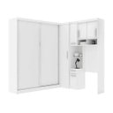 Ver imagem 1 de Guarda-Roupa Solteiro de Canto Modulado com 6 Portas, Muitos Nichos e 5 Gavetas Branco