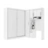 Guarda-Roupa Solteiro de Canto Modulado com 6 Portas, Muitos Nichos e 5 Gavetas Branco - 1