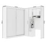 Guarda-Roupa Solteiro de Canto Modulado com 6 Portas, Muitos Nichos e 5 Gavetas Branco - 4