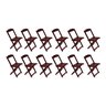 Kit 12 Cadeiras de Madeira Dobravel Imbuia - 1