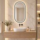 Ver imagem 7 de Espelho Decorativo Cápsula Borda Preta com Iluminação 60x120cm