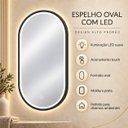 Ver imagem 6 de Espelho Decorativo Cápsula Borda Preta com Iluminação 60x120cm
