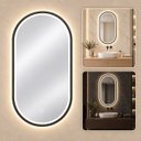 Ver imagem 1 de Espelho Decorativo Cápsula Borda Preta com Iluminação 60x120cm