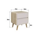 Ver imagem 4 de Mesa de Cabeceira com 2 Gavetas Curve Marrom