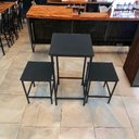 Ver imagem 5 de Conjunto Bar Bistrô Pub Mesinha C/ Bancos Ferro e Madeira Estio Industrial Mesa com 2 Banquetas Mina
