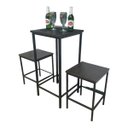 Ver imagem 1 de Conjunto Bar Bistrô Pub Mesinha C/ Bancos Ferro e Madeira Estio Industrial Mesa com 2 Banquetas Mina