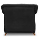 Ver imagem 6 de Kit 2 Poltronas Para Sala de Estar Vênus Suede Pés Castanho - Pallazio - Preto