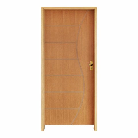 Kit Porta De Madeira 82 x 2.10 Friso Belissima 12 Bat. Misto 11cm Fech. Externa Lado Esquerdo - Hale