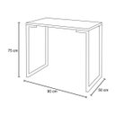 Ver imagem 4 de Mesa para Computador Escrivaninha Porto 90cm Castanho - Fit Mobel