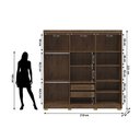 Ver imagem 2 de Guarda Roupa Roupeiro Casal Elegance 6 Portas Imbuia Champanhe Vila Rica