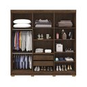 Ver imagem 3 de Guarda Roupa Roupeiro Casal Elegance 6 Portas Imbuia Champanhe Vila Rica
