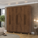 Ver imagem 3 de Guarda Roupa Casal 6 Portas Elegance Imbuia sem Espelho Móveis Vila Rica
