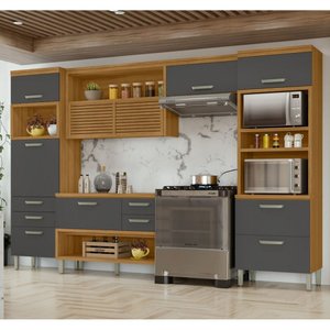 Cozinha 4 Peças Ripado 2 Paneleiros Princesa 100% Mdf Nesher