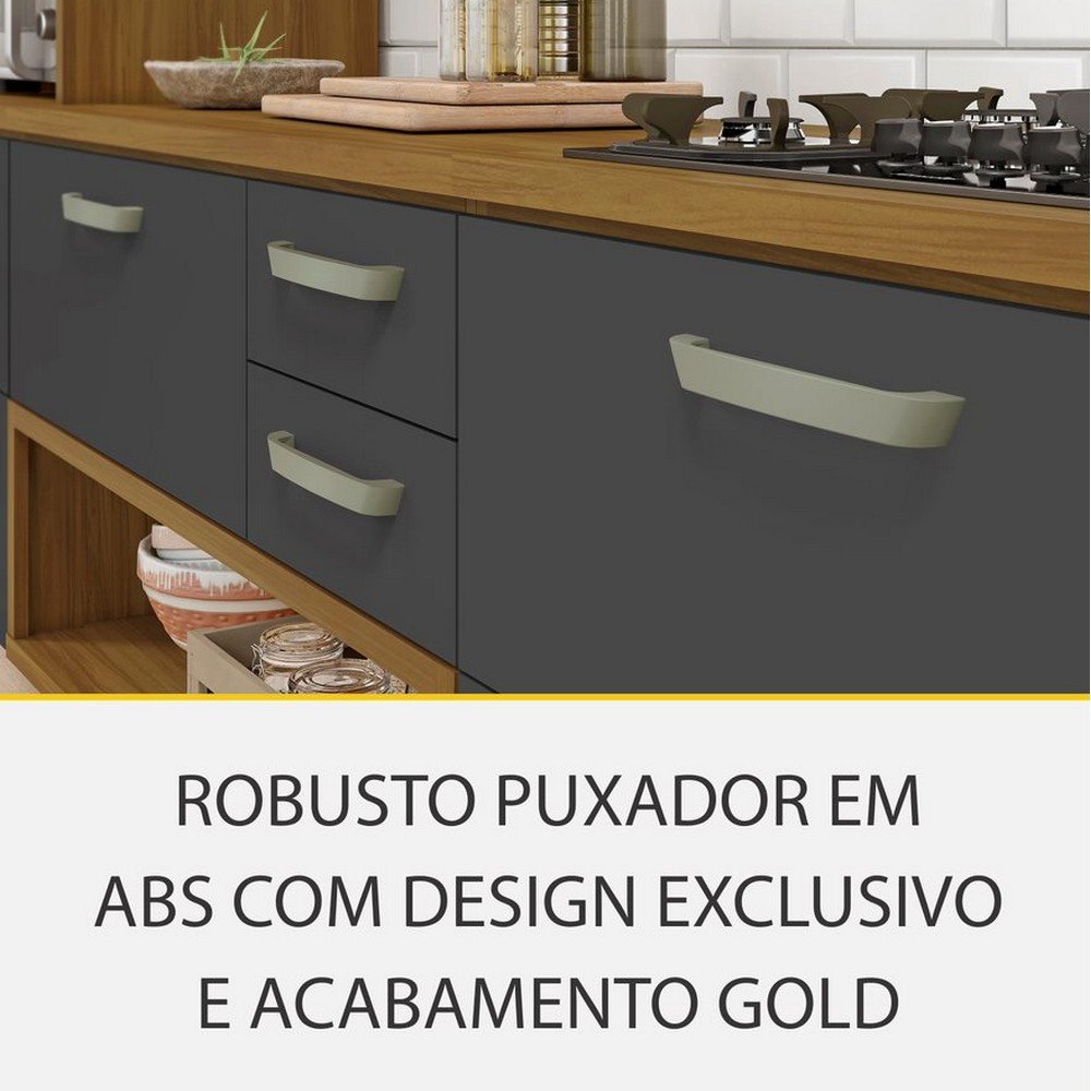 Cozinha 4 Peças Ripado 2 Paneleiros Princesa 100% Mdf Nesher - 10