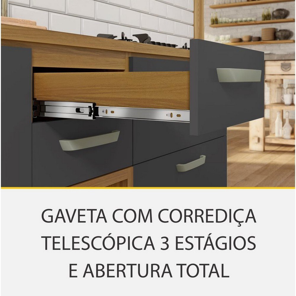 Cozinha 4 Peças Ripado 2 Paneleiros Princesa 100% Mdf Nesher - 2