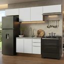 Ver imagem 1 de Armário de Cozinha Completa 280 Cm Rustic/branco Veludo Lux Madesa 02