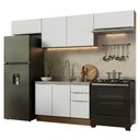 Ver imagem 2 de Armário de Cozinha Completa 280 Cm Rustic/branco Veludo Lux Madesa 02