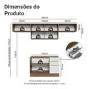 Ver imagem 3 de Armário de Cozinha Completa 280 Cm Rustic/branco Veludo Lux Madesa 02