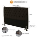Ver imagem 3 de Cabeceira Cama Box Casal 140cm Cristal Suede Chocolate - JS Móveis