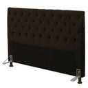 Ver imagem 1 de Cabeceira Cama Box Casal 140cm Cristal Suede Chocolate - JS Móveis