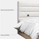 Ver imagem 6 de Cabeceira Casal Queen Greta 160cm Corino Branco - D'Monegatto