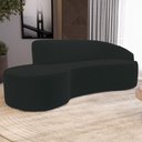 Ver imagem 2 de Sofá Living 3 Lugares 230cm Braço Direito Mozart D06 Veludo Verde - Mpozenato