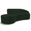 Ver imagem 1 de Sofá Living 3 Lugares 230cm Braço Direito Mozart D06 Veludo Verde - Mpozenato