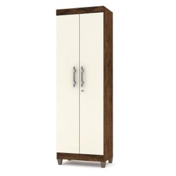 Armário Multiuso 2 portas Vila Rica - Móveis Roperi - Champanhe-Imbuia - 1