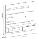 Ver imagem 4 de Painel Suspenso com Bancada Ores 1.8 Off White/Deck - Hb Móveis