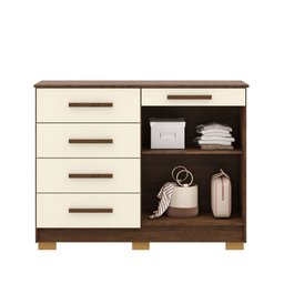 Comoda Sirius 2 Portas 5 Gavetas 20019-71 Vila Rica - 4