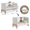 Ver imagem 2 de Quarto de Bebê Fantasia Completo Qmovi Branco Acetinado + Colchão Gazin