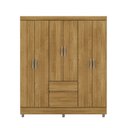 Ver imagem 2 de Guarda Roupa Casal Abruzzo 6 Portas de Bater 2 Gavetas com Cabideiro Nature G98 - Gran Belo