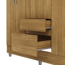 Ver imagem 6 de Guarda Roupa Casal Abruzzo 6 Portas de Bater 2 Gavetas com Cabideiro Nature G98 - Gran Belo