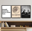 Ver imagem 2 de Kit 3 Quadros Decorativos Belo Horizonte-mapa Cidade 45x34cm:madeira Branca