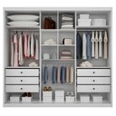 Ver imagem 3 de Guarda Roupa Casal Ambiente Palazzo 3 Portas 6 Gavetas Neve – Novo Horizonte