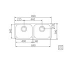 Ver imagem 2 de Cuba Dupla de Embutir para Cozinha Tramontina 89cmx39cmx17cm