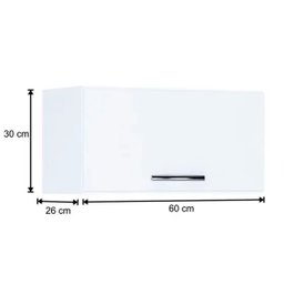 Armário Aéreo Geladeira 1 Porta 60 Cm Branco 957 Ajl Móveis - 2