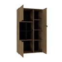 Ver imagem 5 de Armário Alto com Nicho e 03 Portas 161,5x90x42cm Wlan90 Vermont Oak - Preto